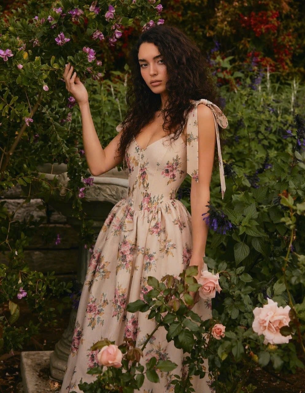  Emer Dress - Đầm Corset Hoa Hồng Thiết Kế 