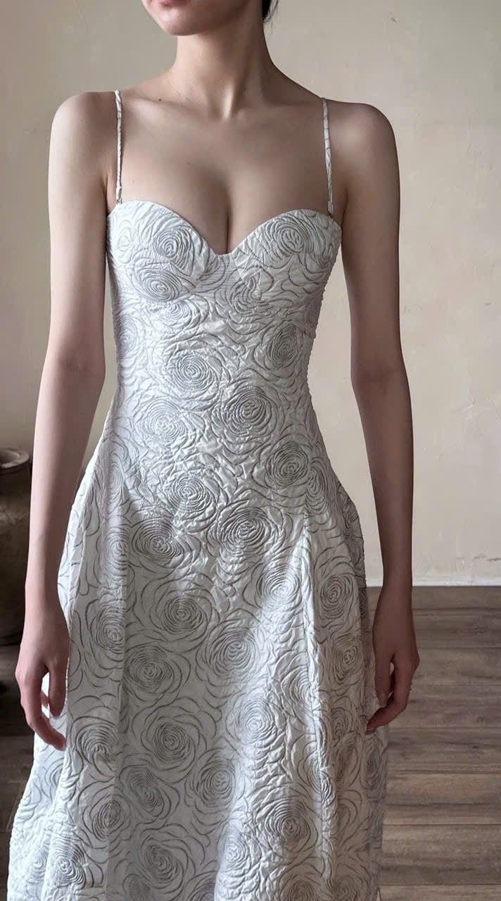  Brigitte Dress - Đầm Corset Hoa Hồng D0129 