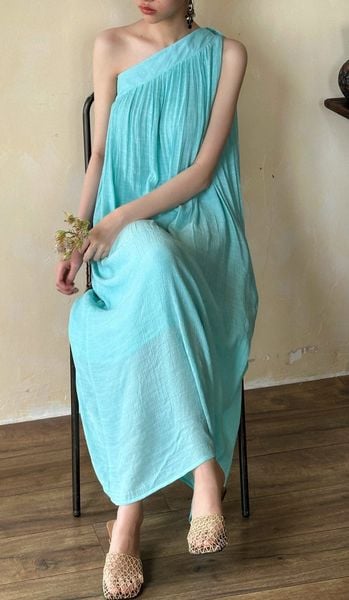  Athena Dress - Đầm Lệch vai xô lụa - D657 