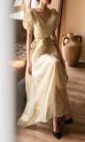  Helena Dress - Đầm Hoa Hồng Tay Phồng D1013 