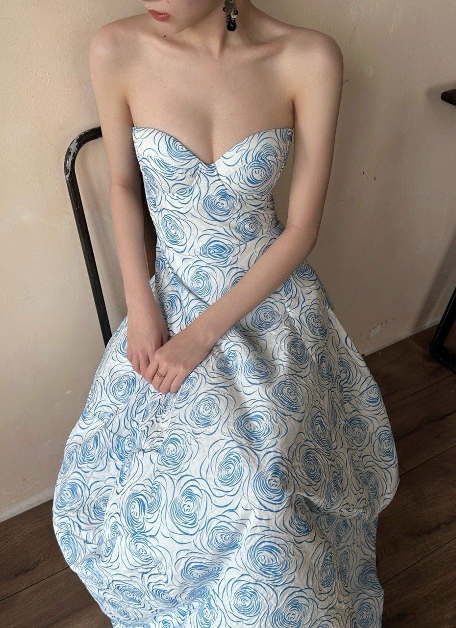  Brigitte Dress - Đầm Corset Hoa Hồng D0129 