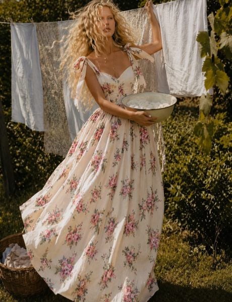  Emer Dress - Đầm Corset Hoa Hồng Thiết Kế 