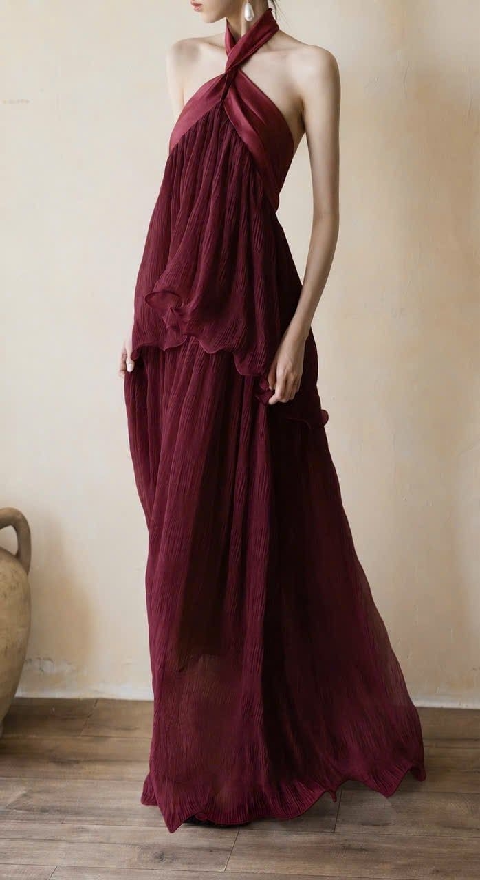  Aveline dress - Đầm Cổ Yếm Hở Lưng Thiết Kế 