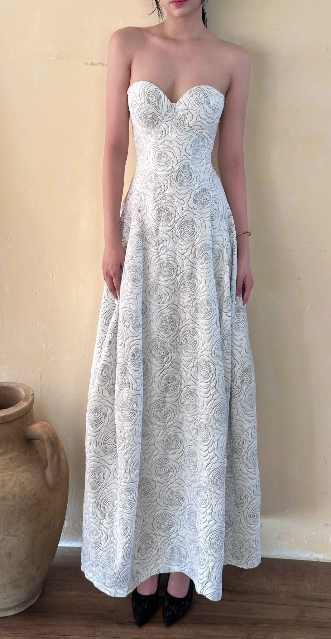  Brigitte Dress - Đầm Corset Hoa Hồng D0129 