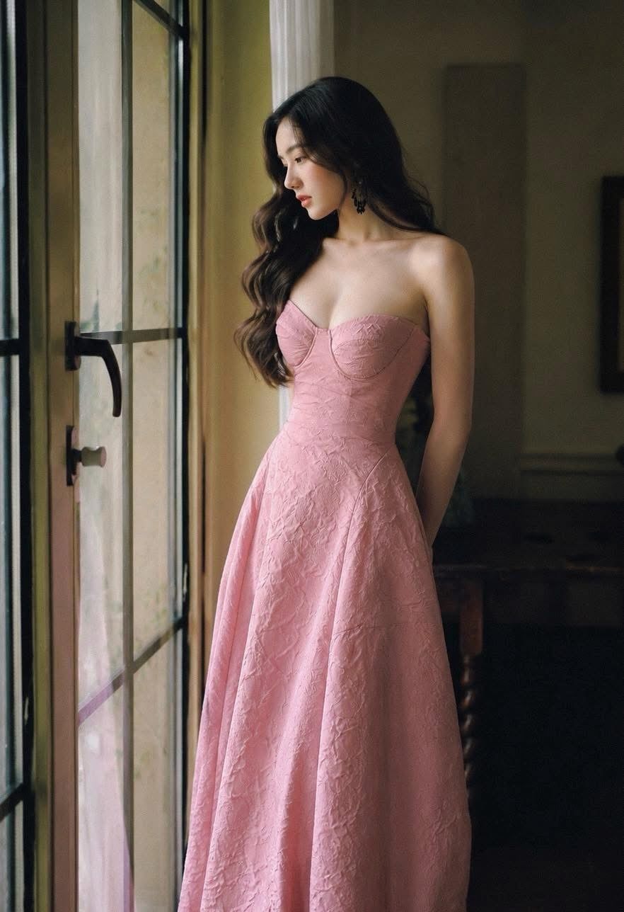  Brigitte Dress - Đầm Corset Hoa Hồng D0129 