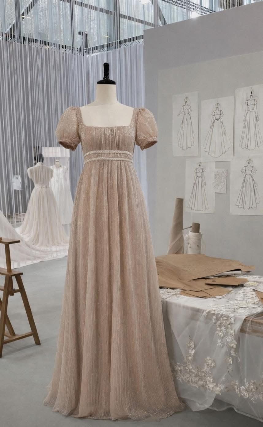  Audrey Dress - Đầm Thiết Kế Tay Bồng 