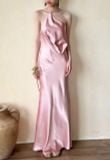  Fleur Dress - Đầm Lụa Cổ Yếm Thiết Kế D0143 