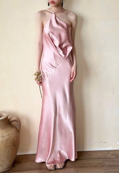  Fleur Dress - Đầm Lụa Cổ Yếm Thiết Kế 