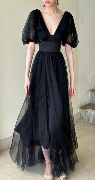  Ciel Dress - Đầm Corset Tay Bồng Thiết Kế 