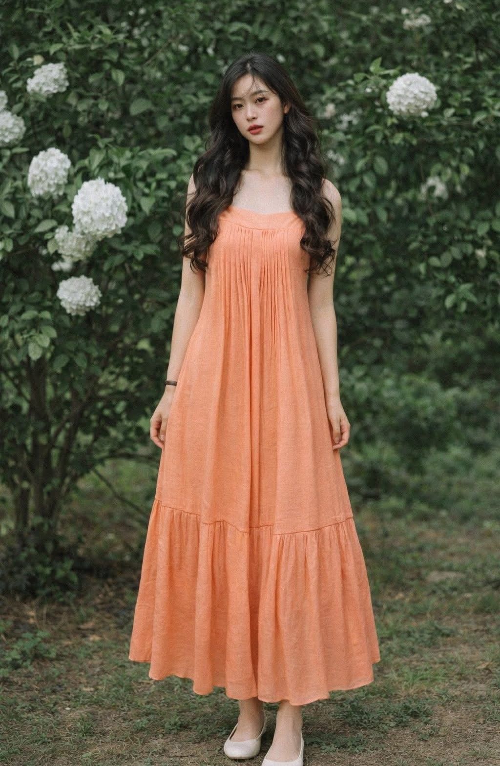  Livia Dress - Đầm 2 dây xếp ly ngực D456 