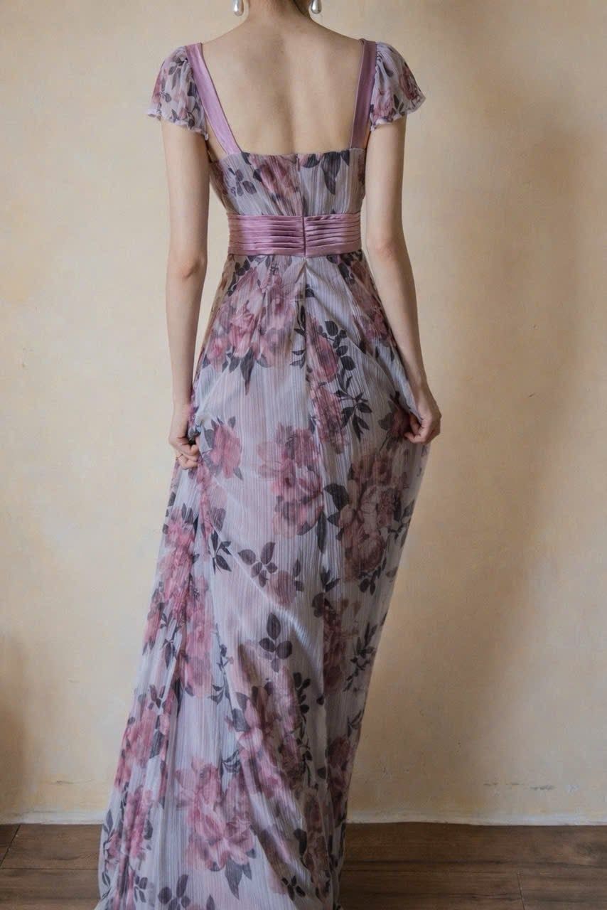  Eloise Dress - Đầm Hoa Thiết Kế Dáng Dài Tay Ngắn 