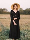  Bliss Dress - Đầm Thêu Hoa Có Tay D0142 