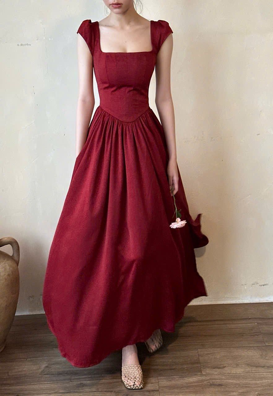  Adela Dress - Đầm Corset Cổ Điển Tay Hến V21 