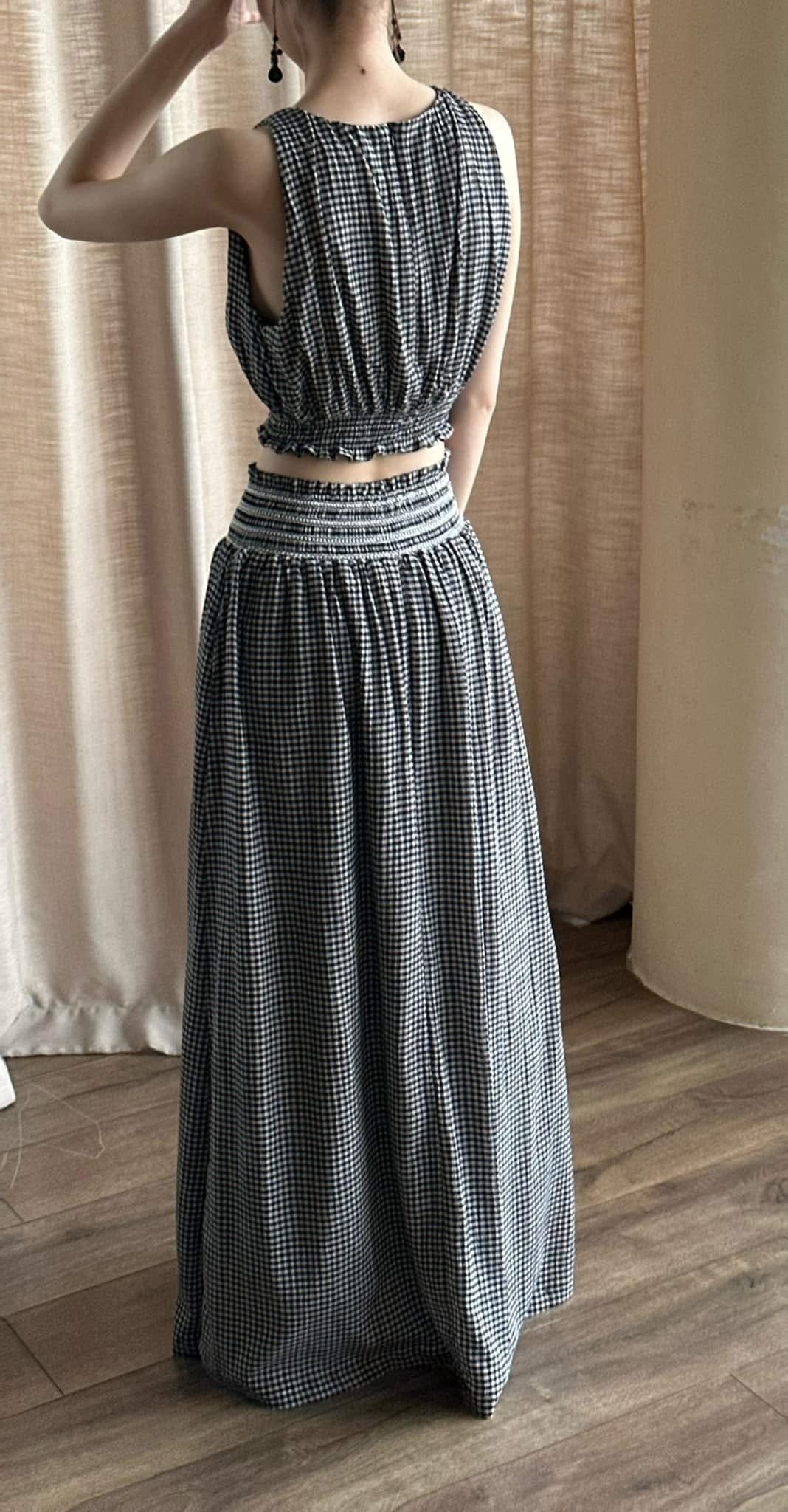  Keelin Set - Set áo và chân váy caro D963 