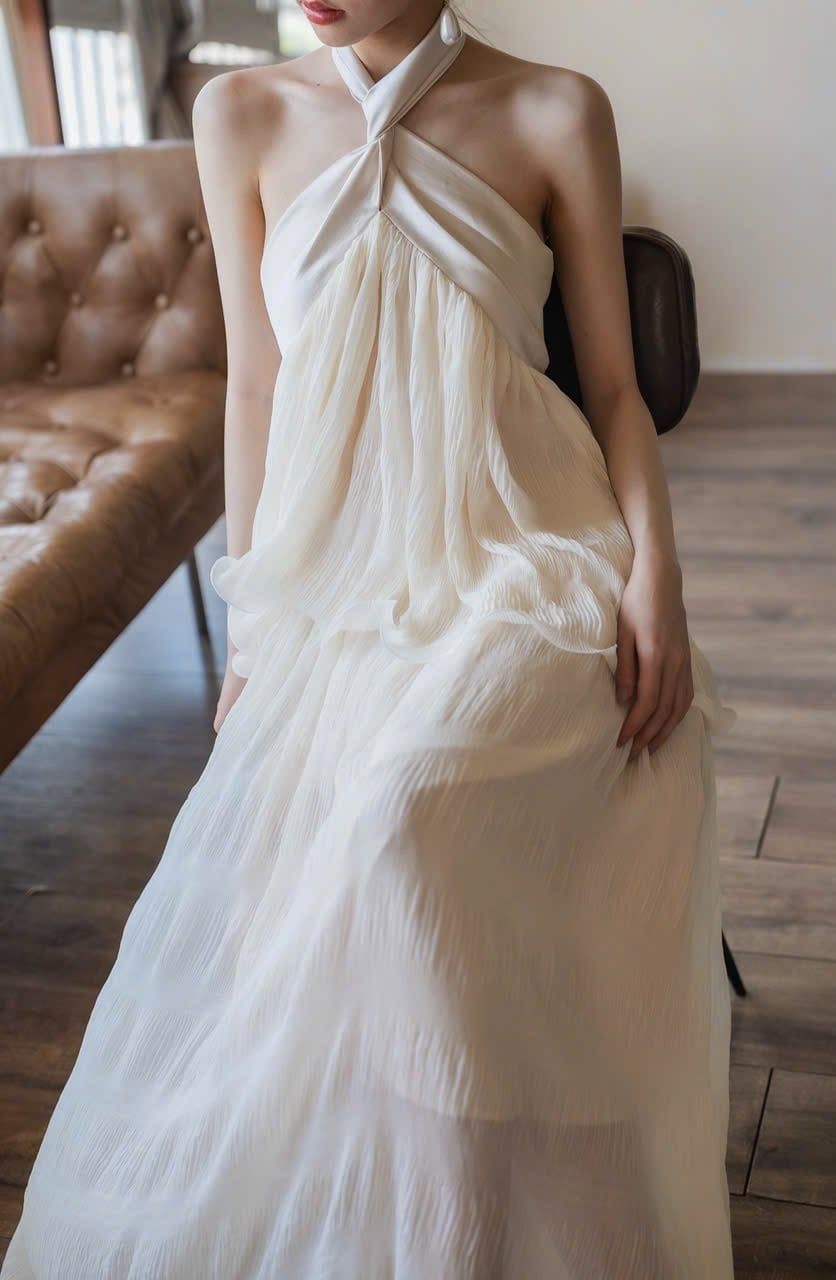  Aveline dress - Đầm Cổ Yếm Hở Lưng Thiết Kế 