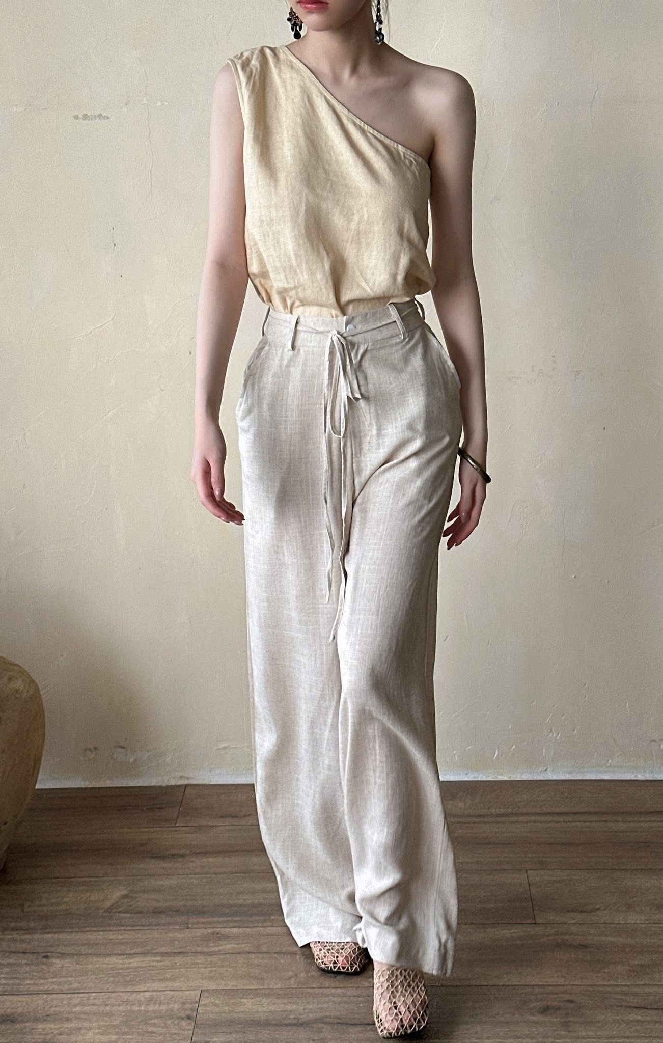  Doris Set - Set áo hoa lớn và quần linen 