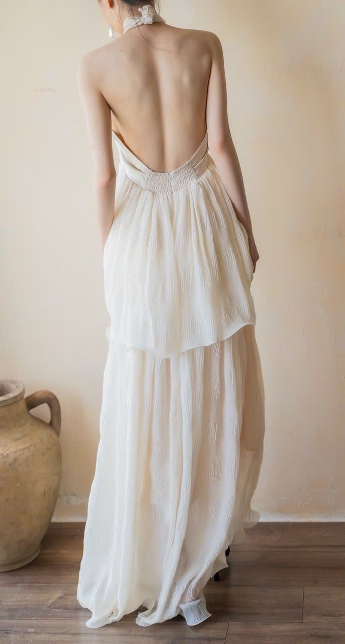  Aveline dress - Đầm Cổ Yếm Hở Lưng Thiết Kế 