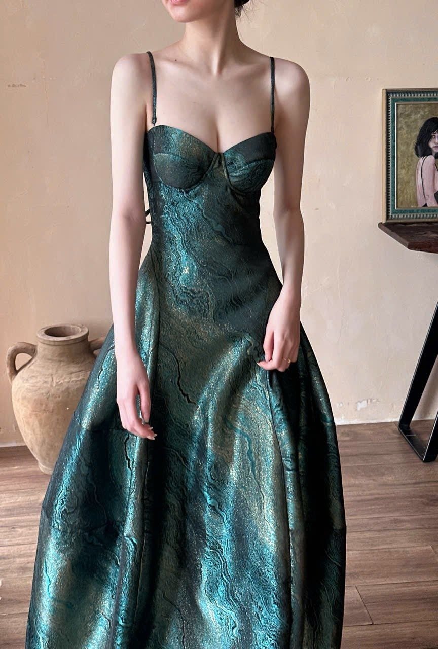  Brigitte Dress - Đầm Corset Hoa Hồng D0129 