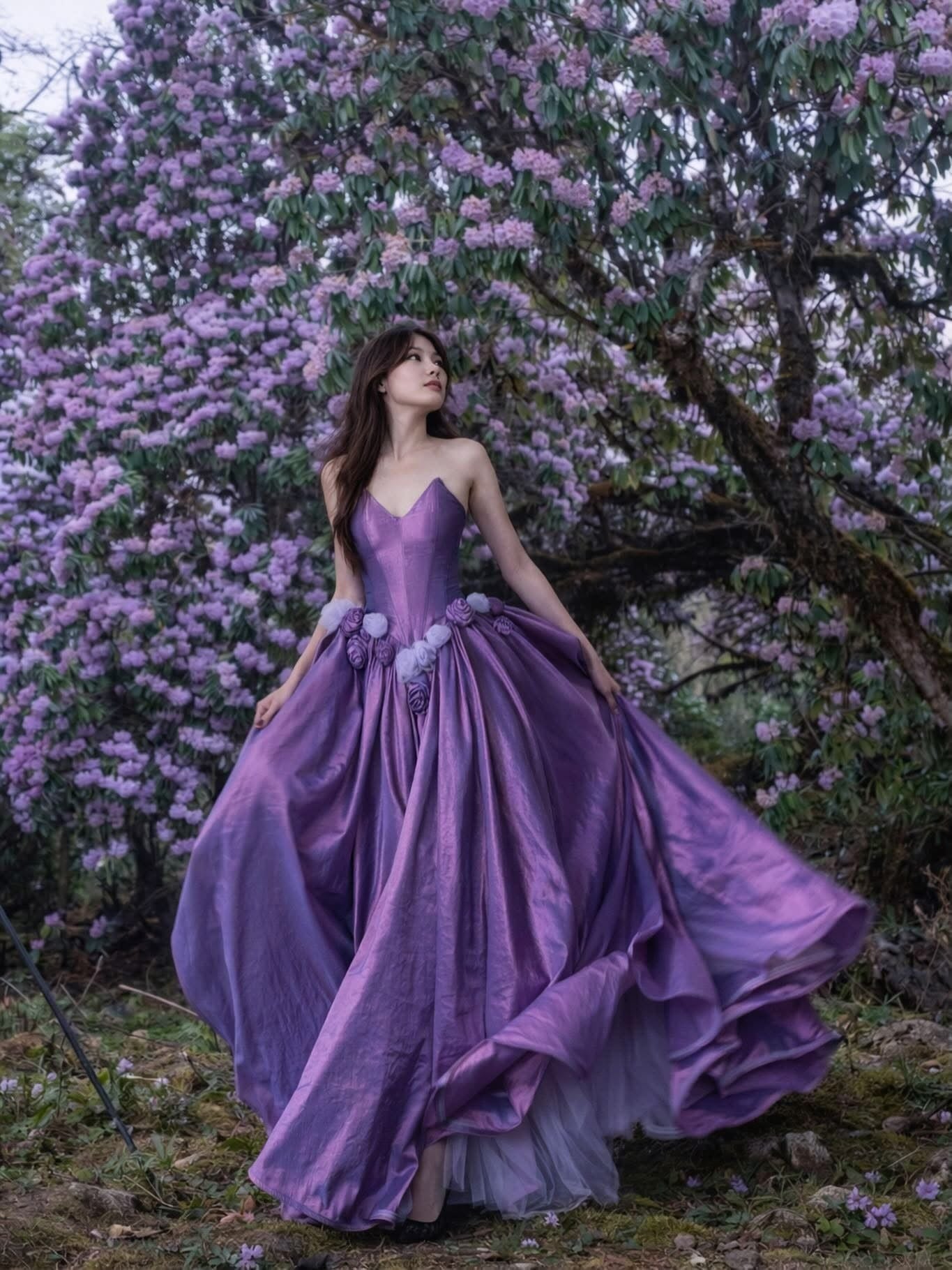  Midnight Iris Dress - Đầm Cúp Ngực Corset Thiết Kế D0159 