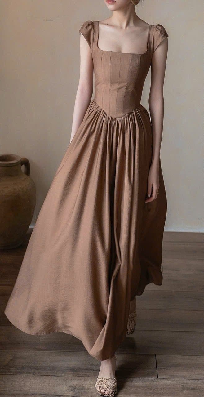  Adela Dress - Đầm Corset Cổ Điển Tay Hến V21 