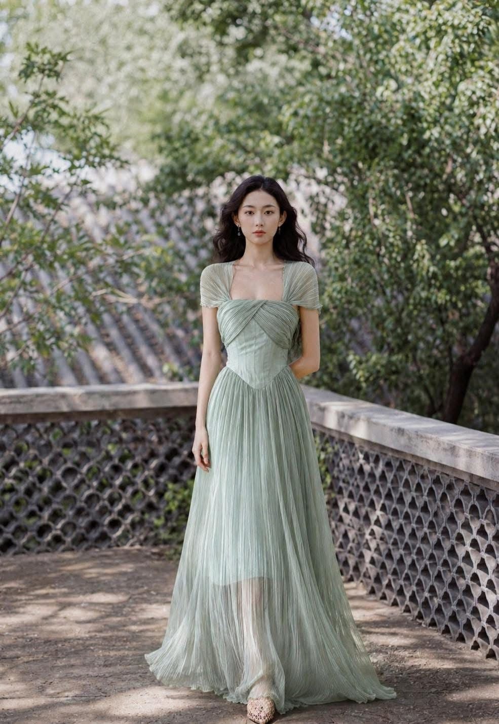  Alexandra Dress - Đầm Corset Tay Hến V20 