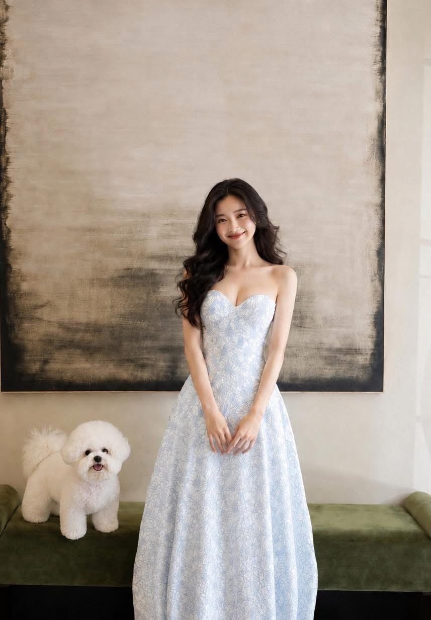  Brigitte Dress - Đầm Corset Hoa Hồng D0129 