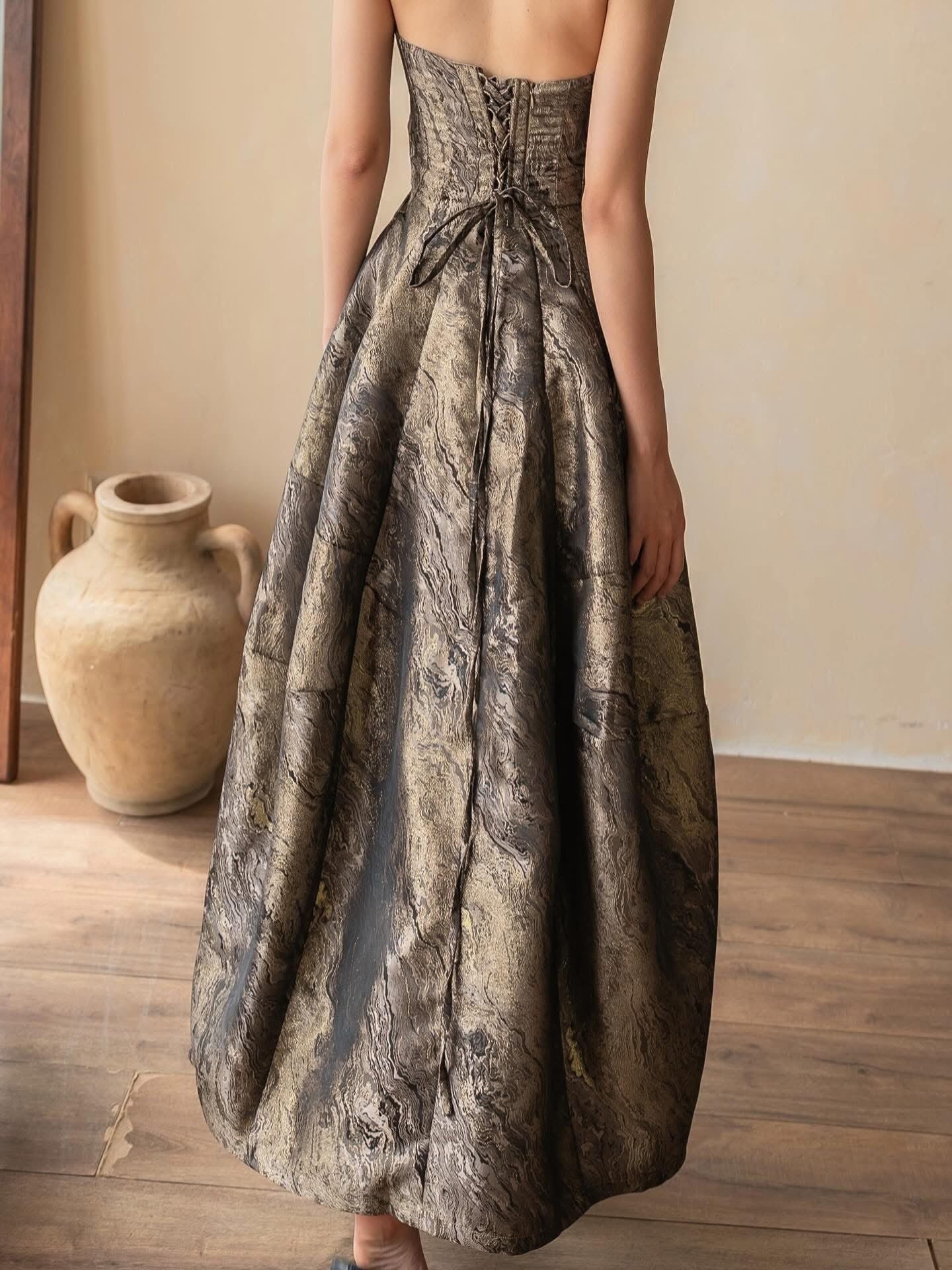  Brigitte Dress - Đầm Corset Hoa Hồng D0129 