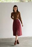  Chân váy tweed dài hai hàng cúc C35 C36 
