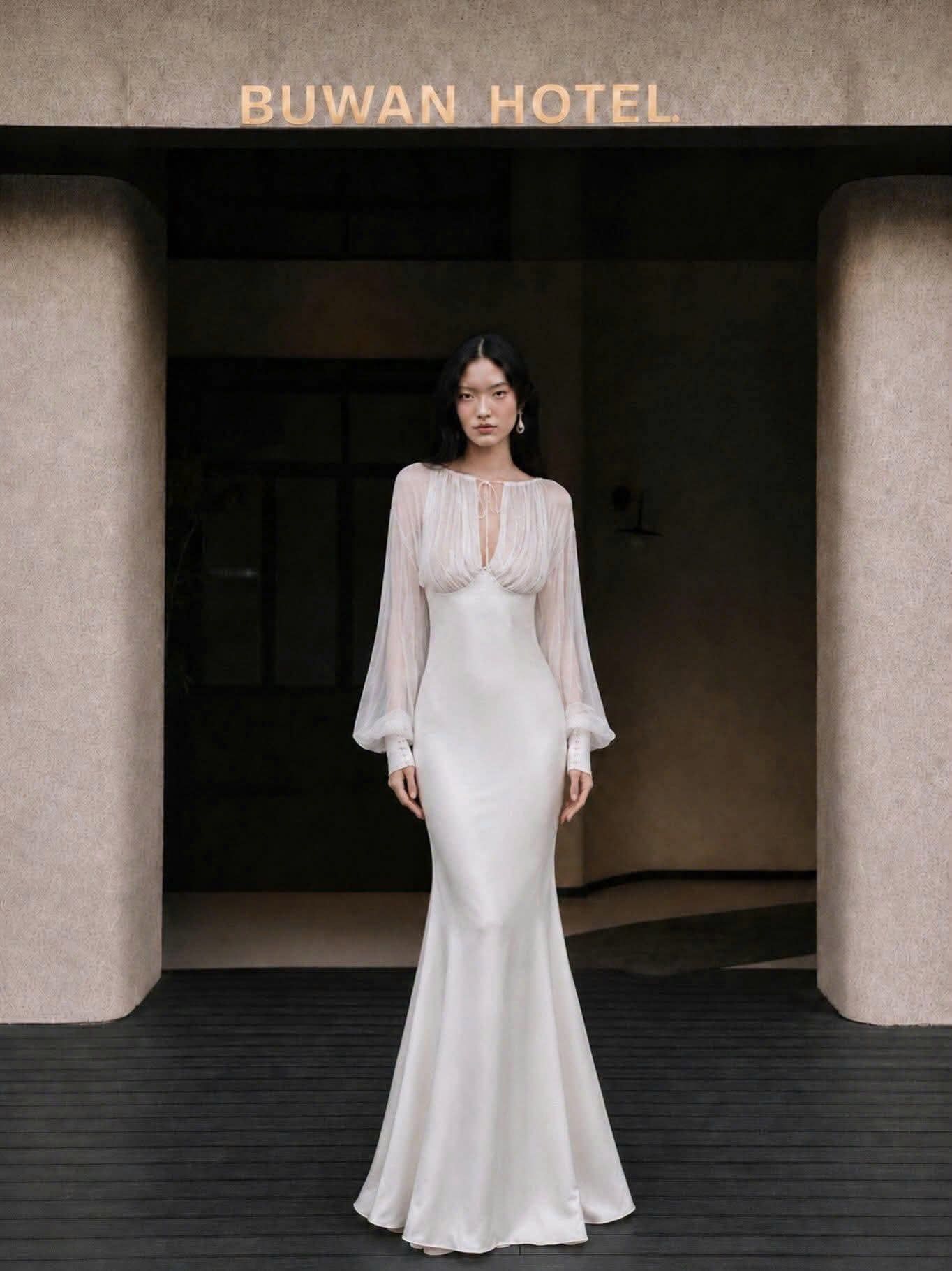  Elysia Dress - Đầm Tơ Phối Lụa Corset Thiết Kế 
