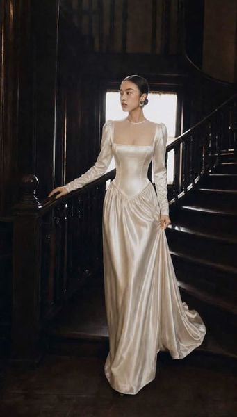  Lucille Gown - Đầm Lụa Tay Dài Thiết Kế Cao Cấp 
