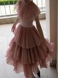  Giselle - Đầm Thiết Kế Nhiều Tầng Phối Choàng 