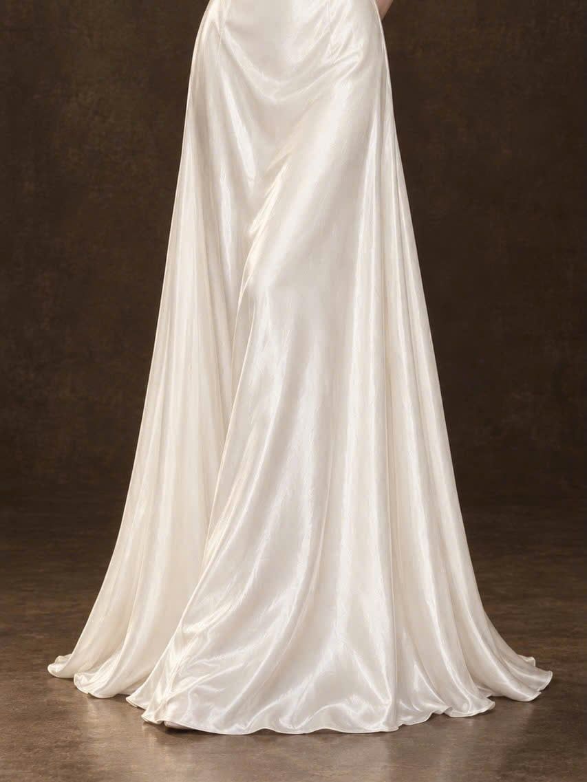  Evangeline Gown - Đầm Lụa Tay Bồng Thiết Kế 