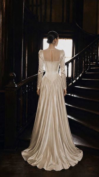  Lucille Gown - Đầm Lụa Tay Dài Thiết Kế Cao Cấp 