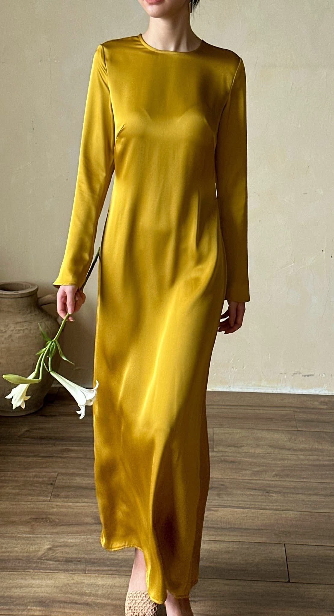  Eudora Silk Dress - Đầm Lụa Tay Dài D1008 