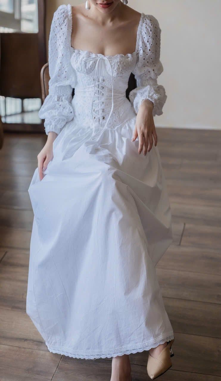  Eirene Set - Set Áo Corset Ren Và Chân Váy Thiết Kế 