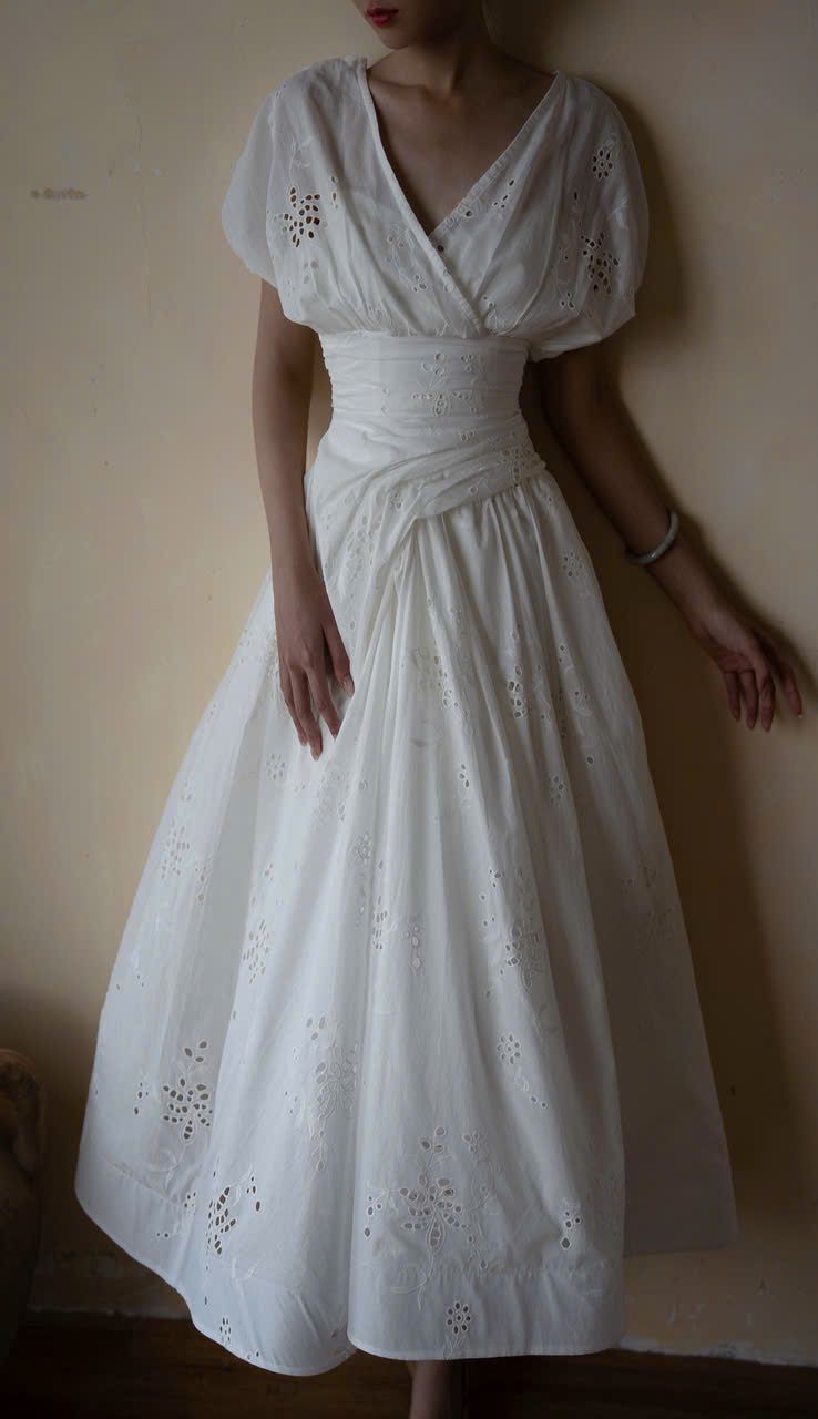  Celestine Dress - Đầm Tay Phồng Thiết Kế Cổ Điển 