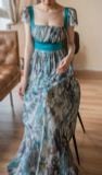  Eloise Dress - Đầm Hoa Thiết Kế Dáng Dài Tay Ngắn D0169 