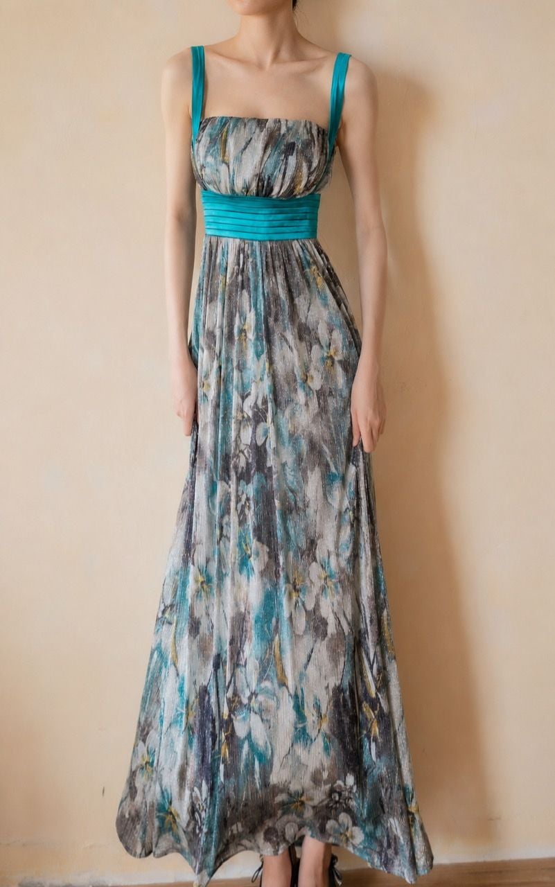  Julia Dress - Đầm Hoa Thiết Kế Dáng Dài Hai Dây D0170 