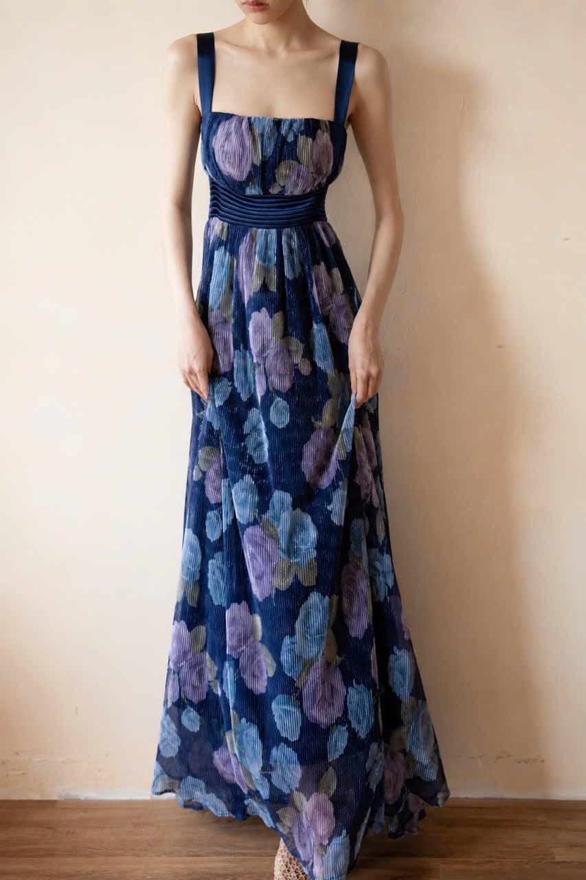  Julia Dress - Đầm Hoa Thiết Kế Dáng Dài Hai Dây D0170 