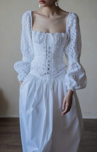  Eirene Set - Set Áo Corset Ren Và Chân Váy Thiết Kế 