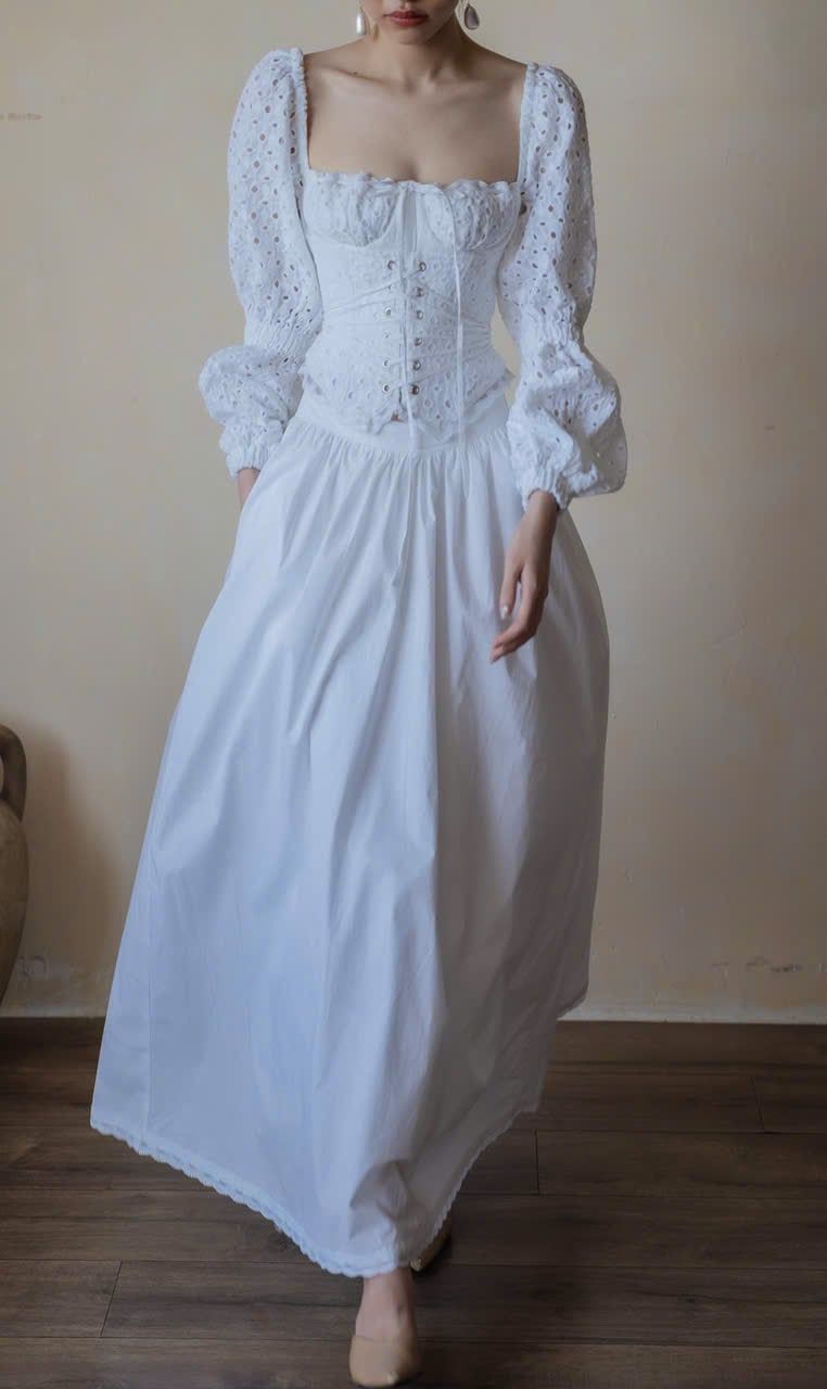  Eirene Set - Set Áo Corset Ren Và Chân Váy Thiết Kế 