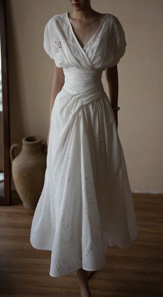  Celestine Dress - Đầm Tay Phồng Thiết Kế Cổ Điển 