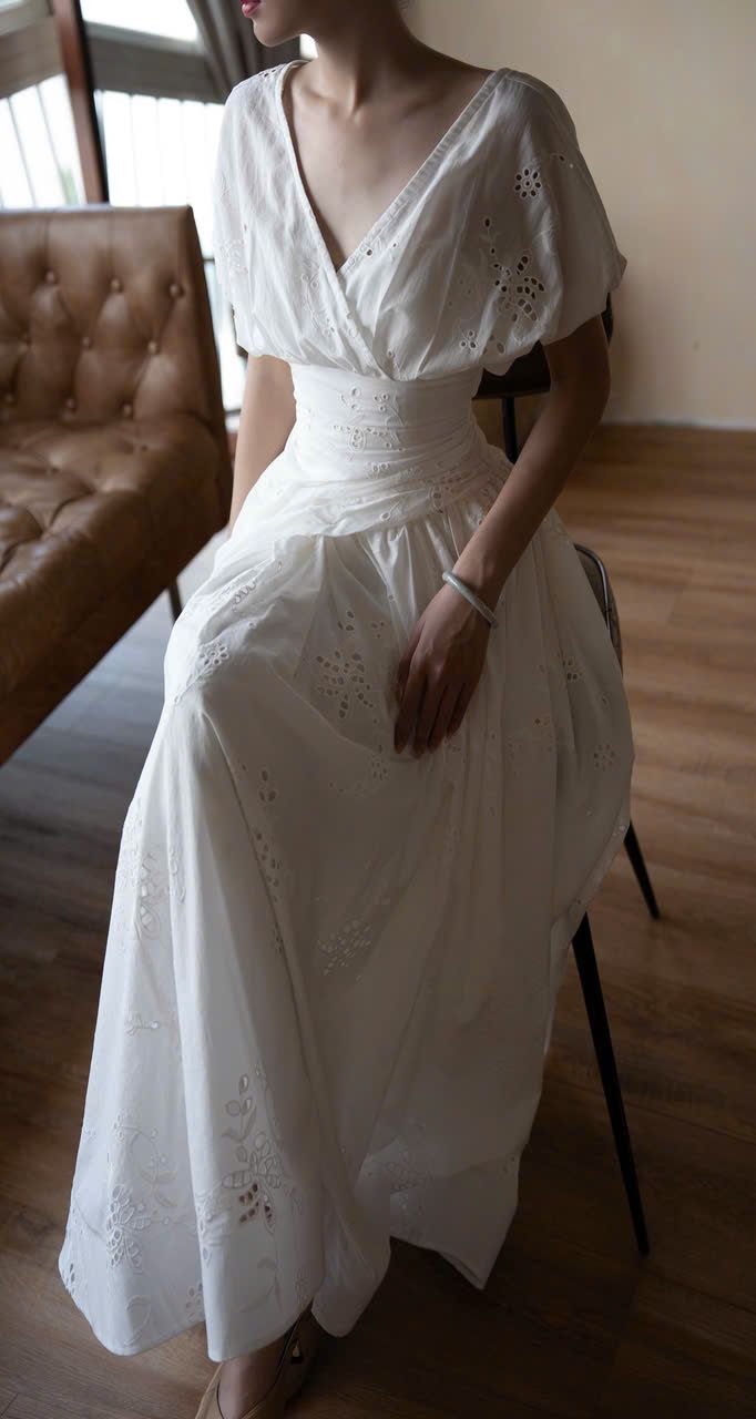  Celestine Dress - Đầm Tay Phồng Thiết Kế Cổ Điển 