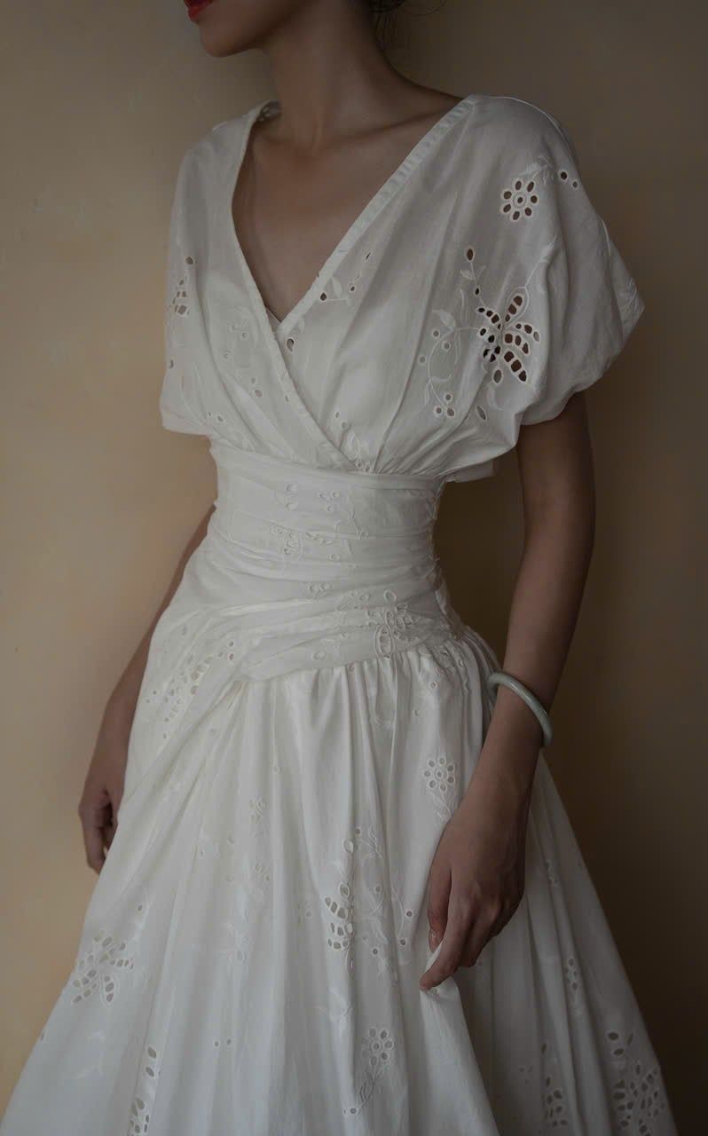  Celestine Dress - Đầm Tay Phồng Thiết Kế Cổ Điển 