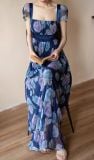  Eloise Dress - Đầm Hoa Thiết Kế Dáng Dài Tay Ngắn D0169 