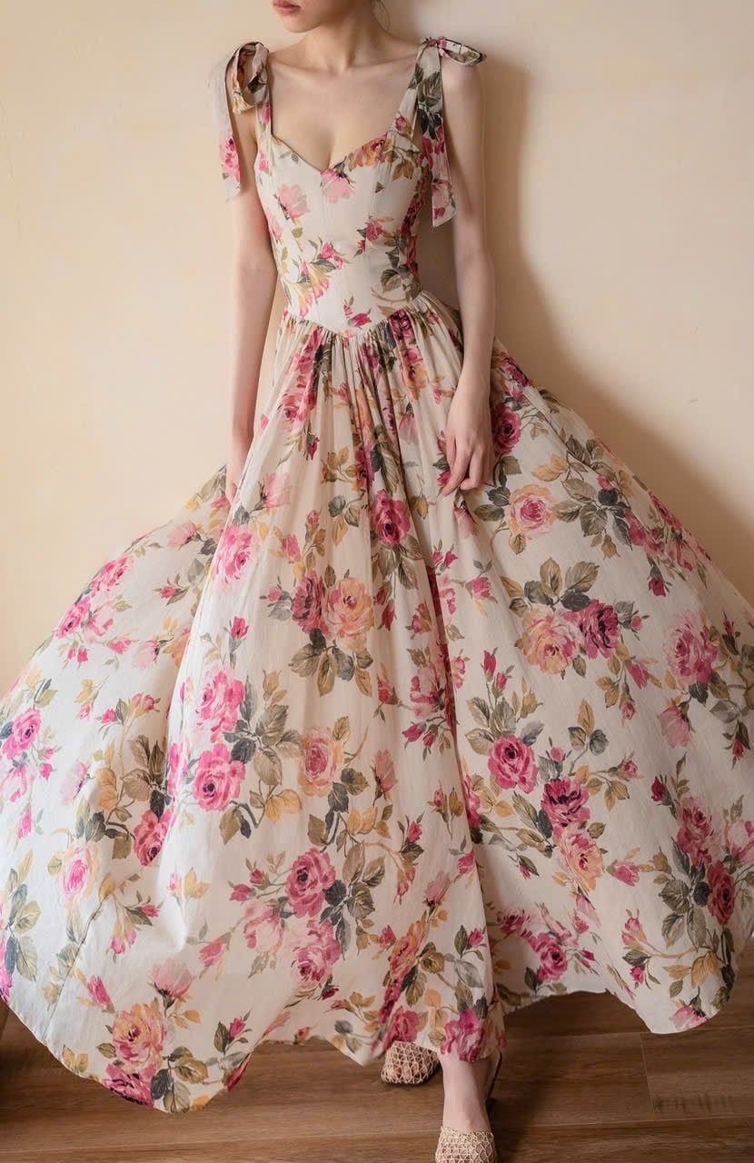 Emer Dress - Đầm Corset Hoa Hồng Thiết Kế 