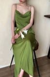  Rosalie Dress - Đầm Lụa 2 Dây Cổ Đổ LA45 