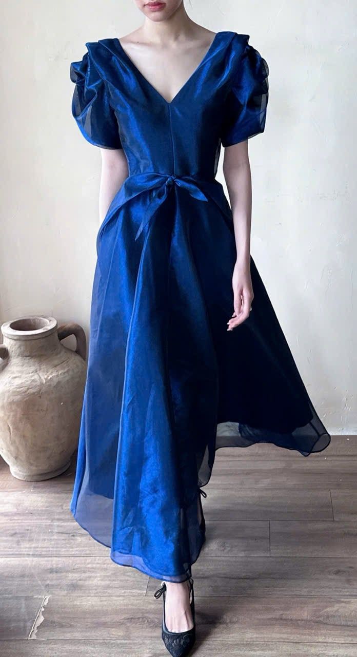  Helena Dress - Đầm Hoa Hồng Tay Phồng D1013 