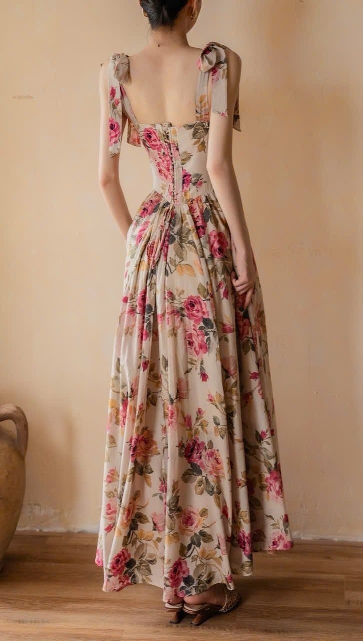  Emer Dress - Đầm Corset Hoa Hồng Thiết Kế 