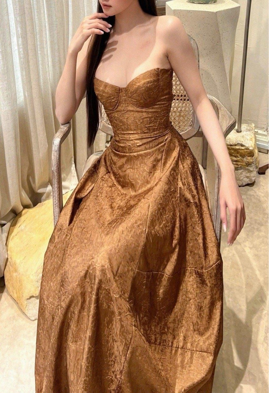  Brigitte Dress - Đầm Corset Hoa Hồng D0129 